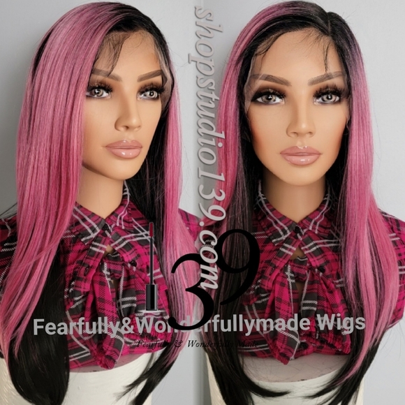 Human hair HD lace front wig with side part - Picture 3 of 3